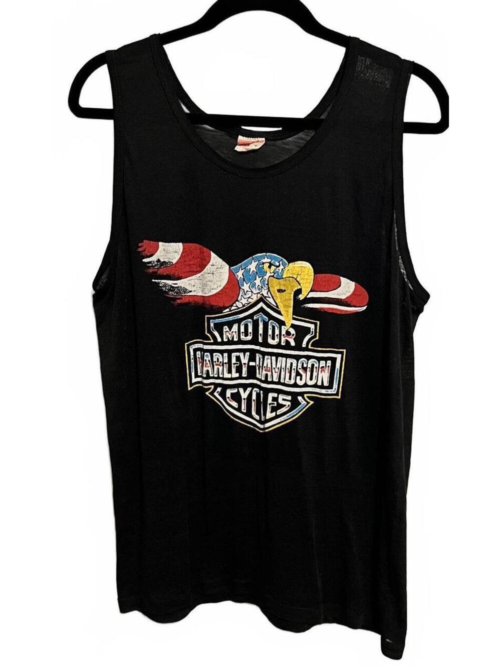 Vintage 80s Harley-Davidson Tank Top | Royal First Class Tag | Made in USA | XL